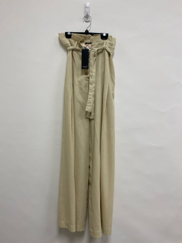NWT Size 0 Khaki Pleated Linen Blend Ladies Pants