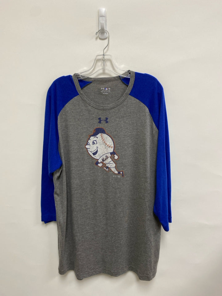 Under Armour Size XXL Royal Blue Gray Baseball Men&