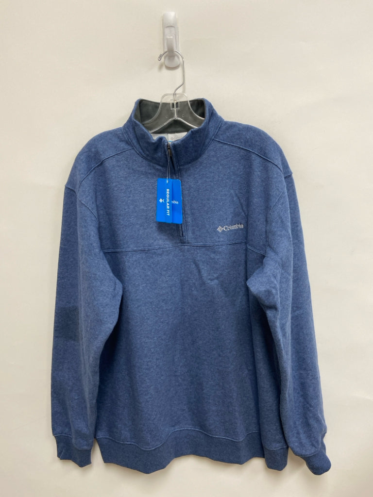 NWT Columbia Size L Blue Quarter Zip Men&