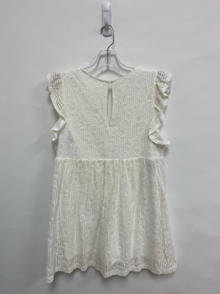 Judith March Size S White Lace Sleeveless Ladies Romper