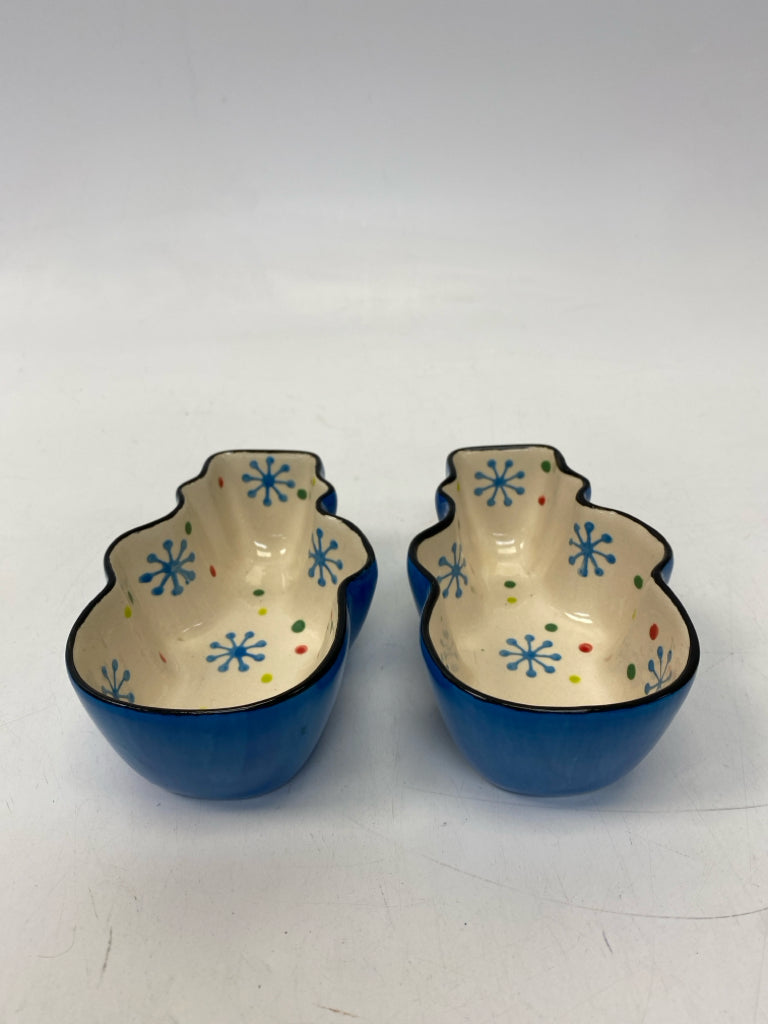 Temp-tations Blue Cream/Multi Snowman Ceramic Christmas