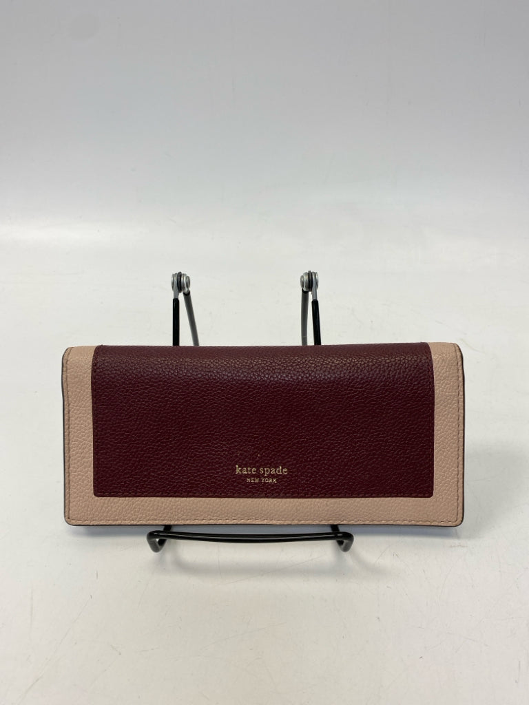 Kate Spade Burgundy Blush Trimmed Wallet