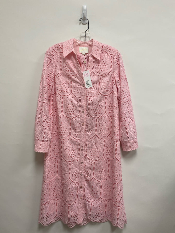 NWT LILLY PULITZER Size 2 Pink Button Up Eyelet Ladies Dress