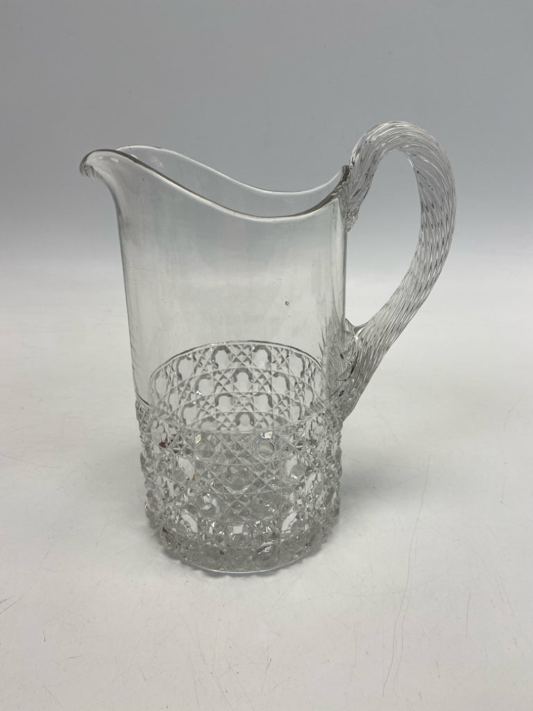 Clear Cut-Glass Pitcher