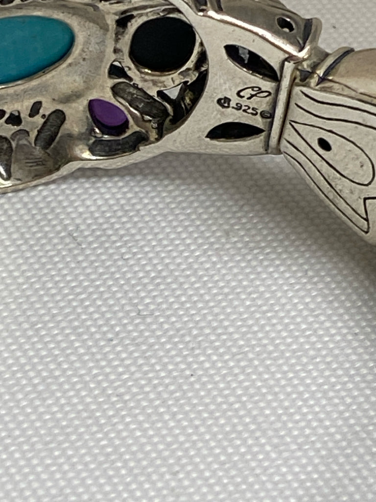 Turquoise Purple/Black Stones Bracelet