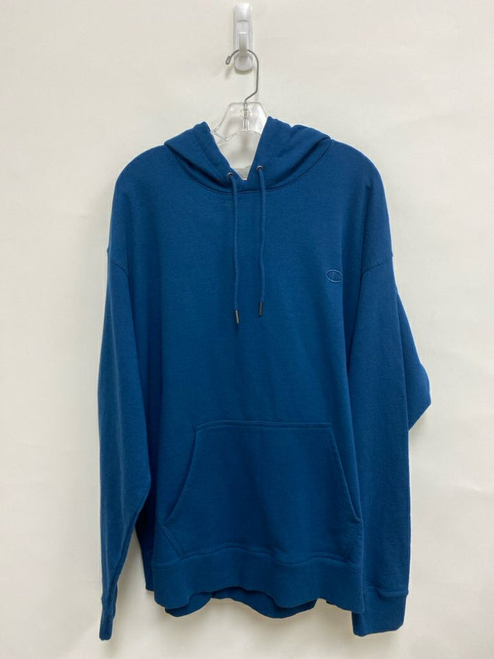 Champion Size 2X Navy Hooded Men&