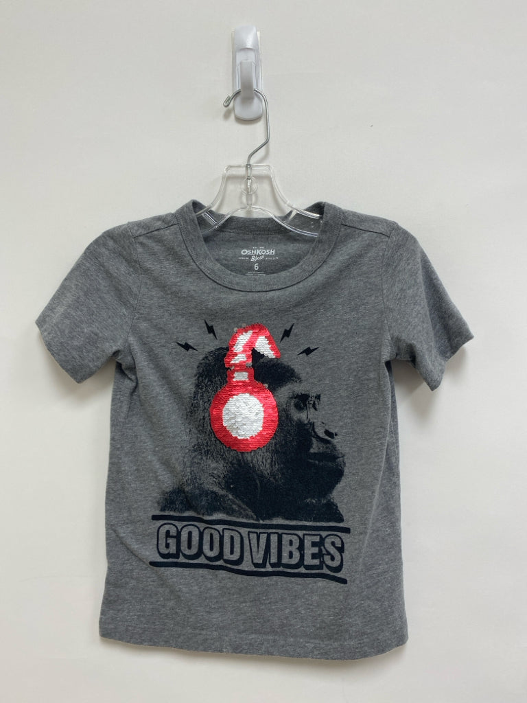 Osh Kosh SIZE 6 Gray Red Monkey Boy&