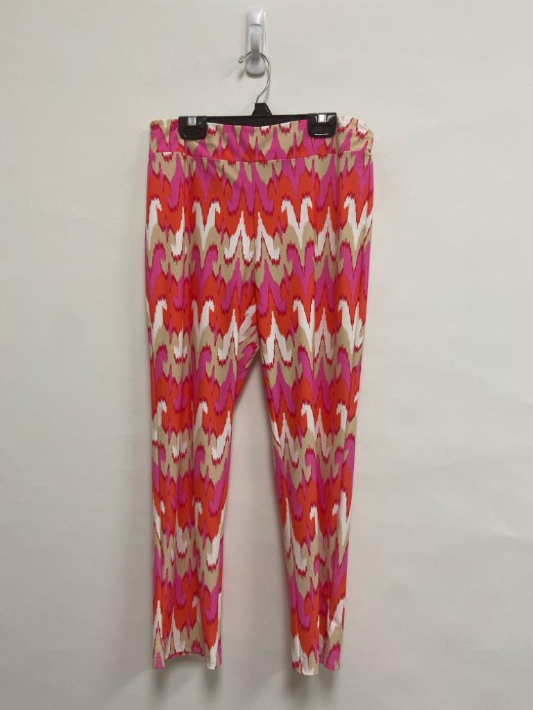 Jude Connally Size XS Beige White/Pink Zig Zag Ladies Leggings