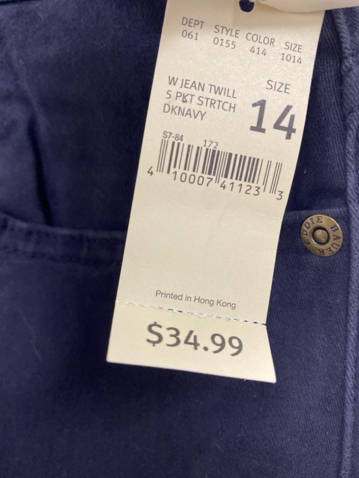 NWT Eddie Bauer Size 14 Navy Ladies Pants