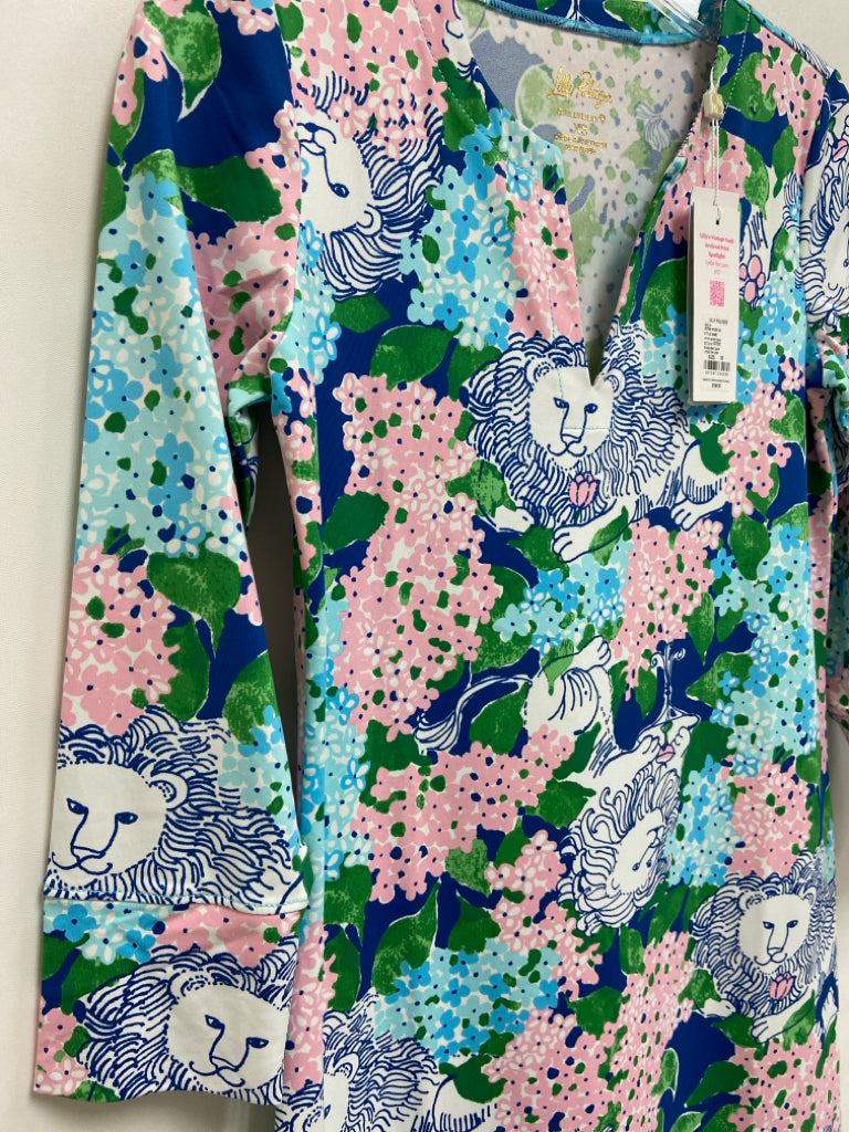 NWT LILLY PULITZER Size XS Pink Blue/Multi Floral Ladies Dress