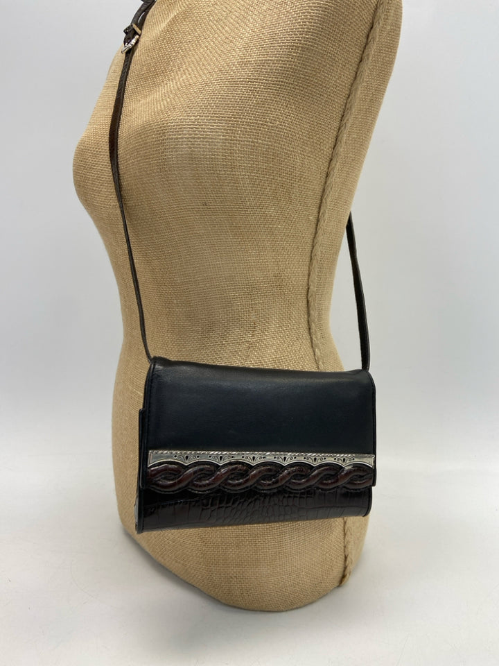 Brighton Black Dark Brown Crossbody