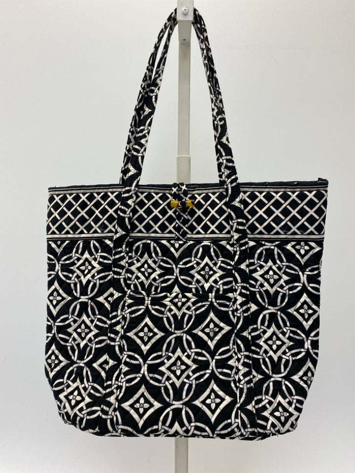 Vera Bradley Black/White Print Quilted Tote Bag
