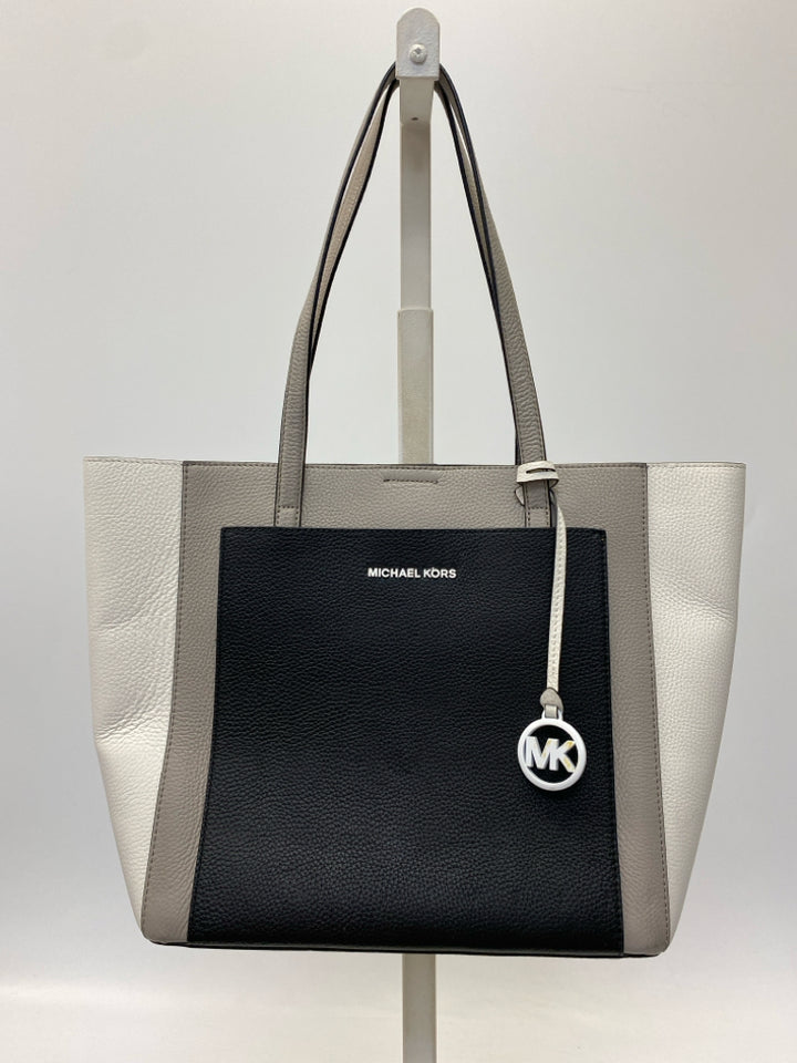 Michael Kors Black/Gray White Colorblock(s) Handbag
