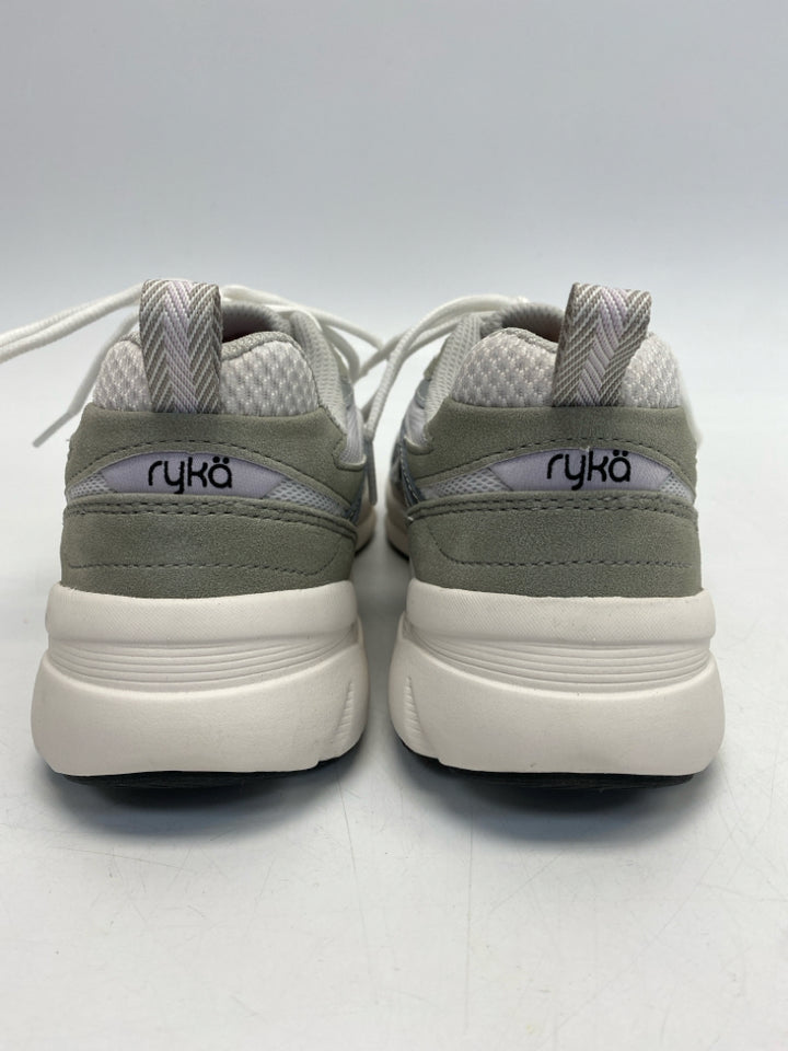 Ryka  Size 8 Silver/White Lace-up Sneakers