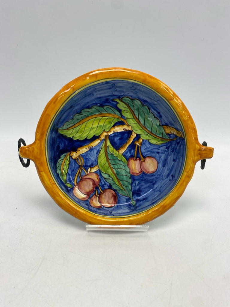 Vietri Blue Orange/Multi Decorative Bowl