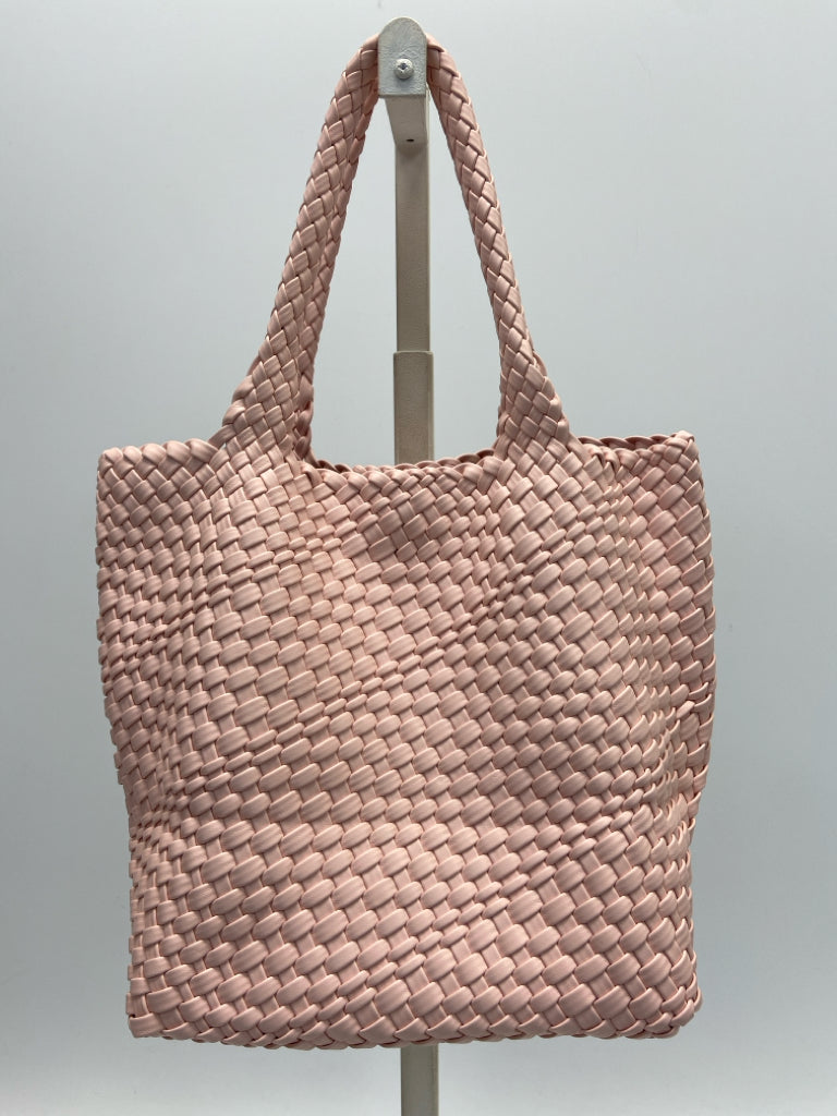 Pink Woven Handbag