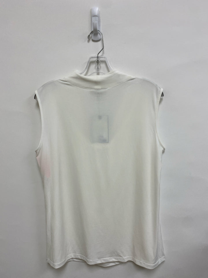 NWT Dana Buchman Size L Cream Sleeveless Ladies Top
