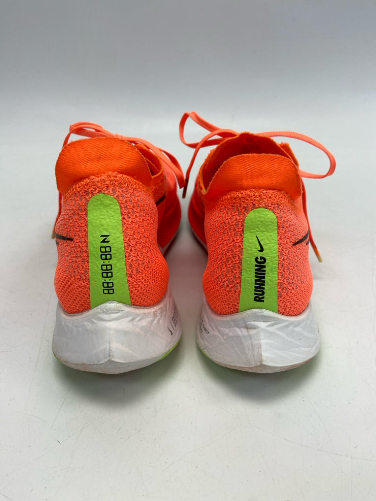 Nike Size 7.5 Neon Orange Black Lace-Up Men&