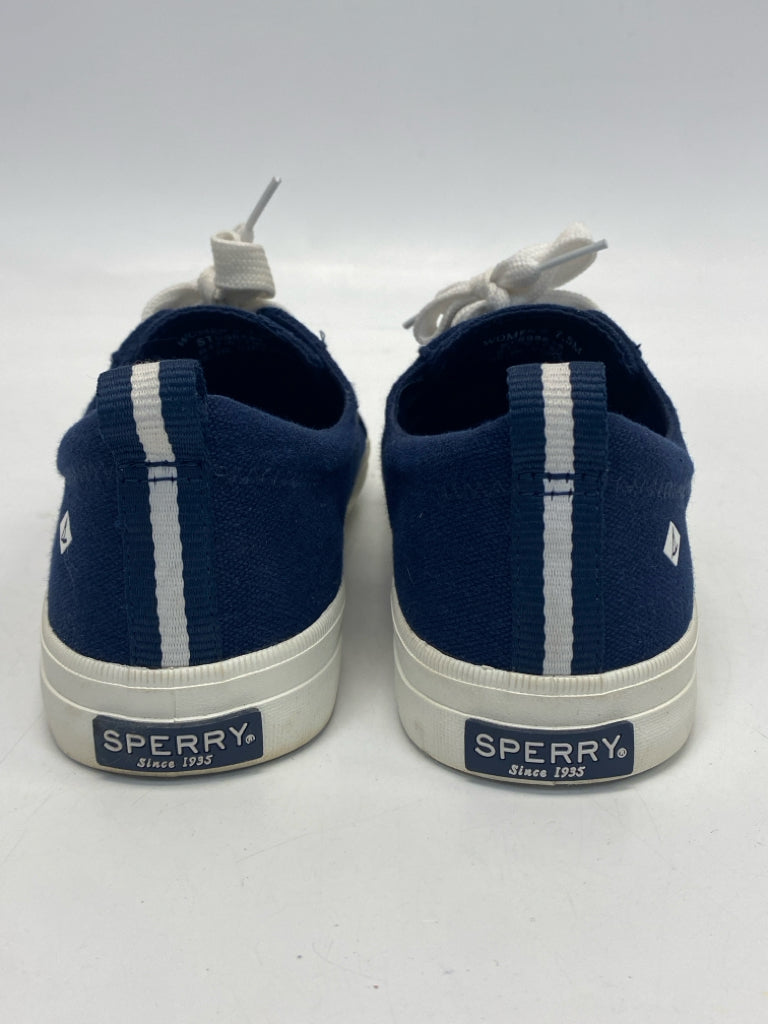 Sperry  Size 7.5 Navy Lace-up Canvas Sneakers