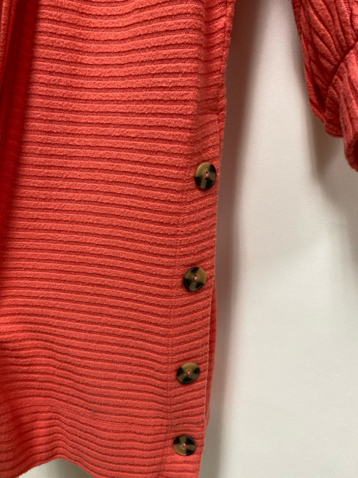 saturday sunday Size M Coral Ribbed Drape Ladies Sweater