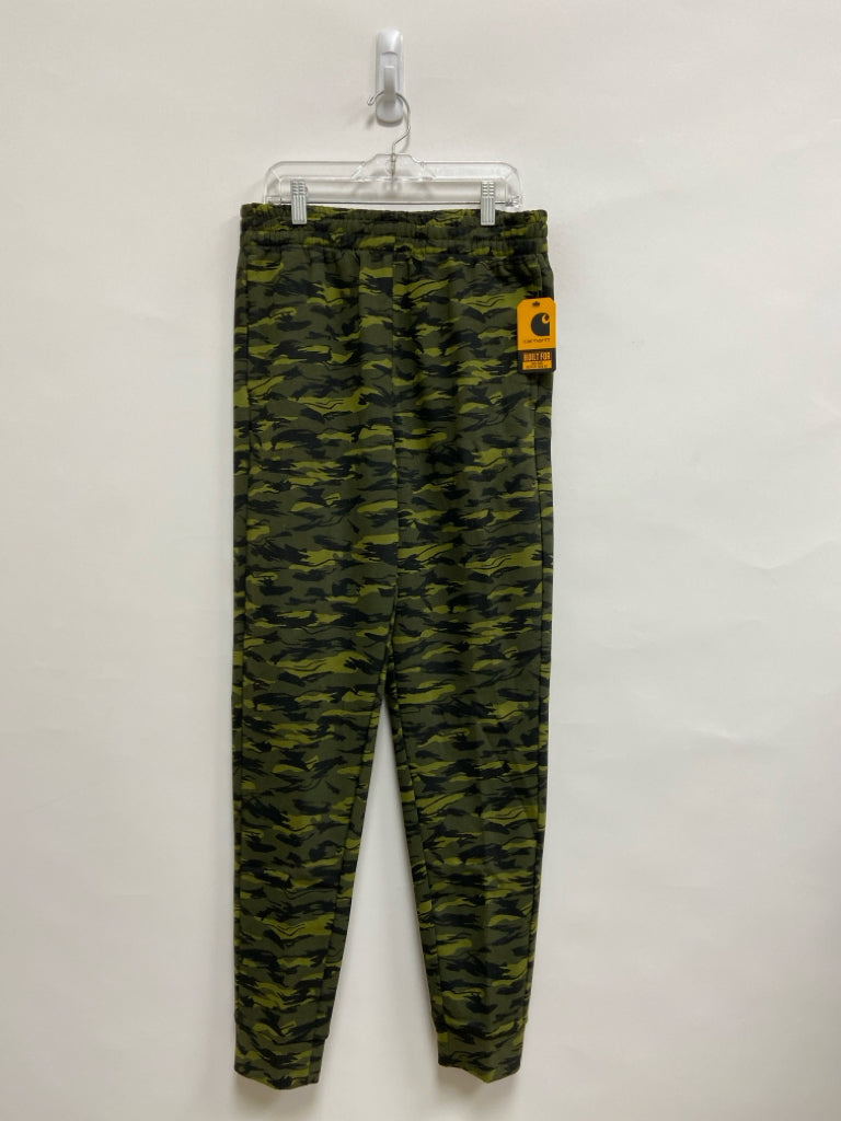 NWT Carhartt SIZE 14/16 Green/Black Camouflage Joggers Boy&