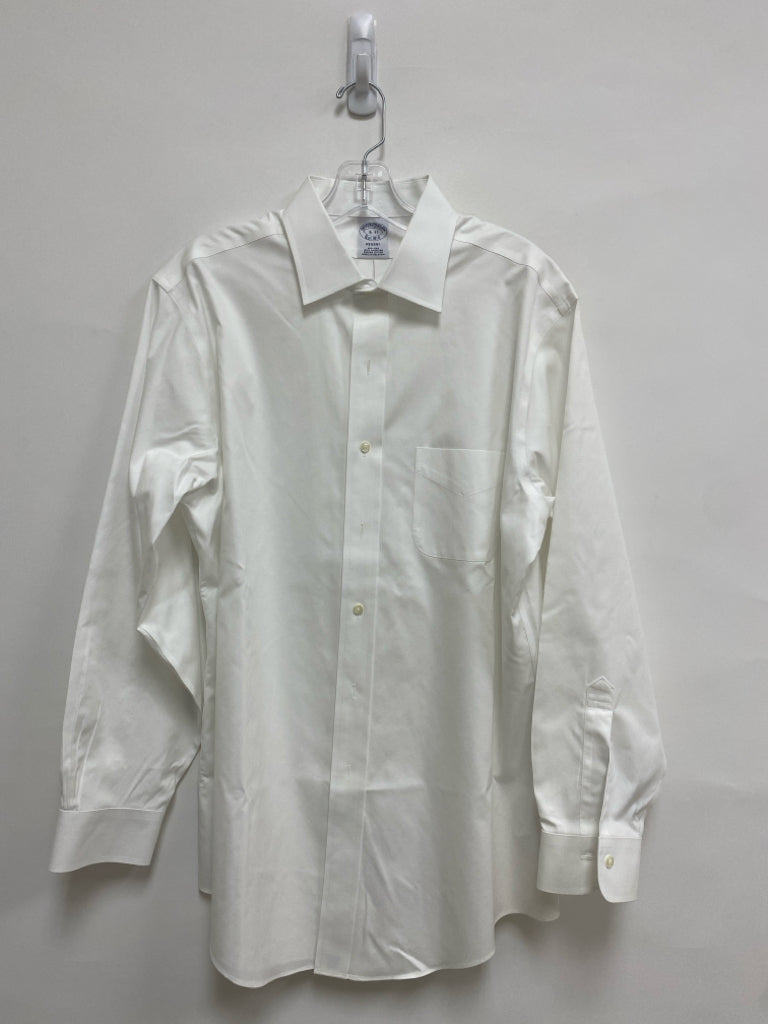Brooks Brothers Size 16 White Button Down Men&