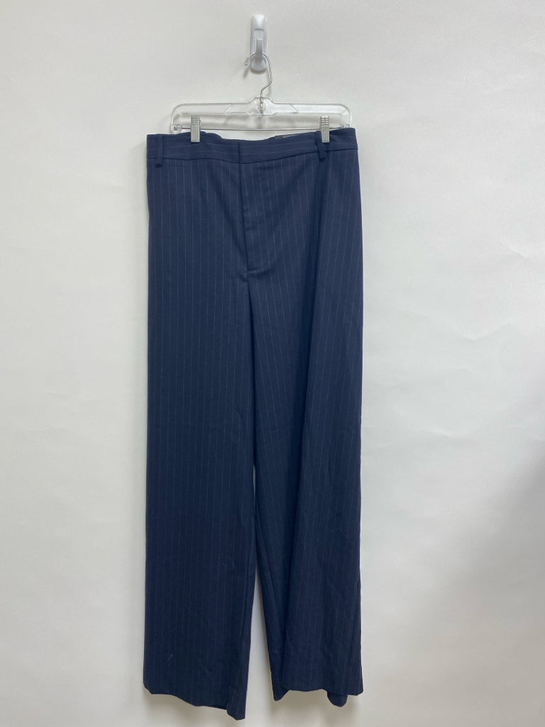 NWT  SIZE  26W Navy White Pinstripe Plus Size Pants