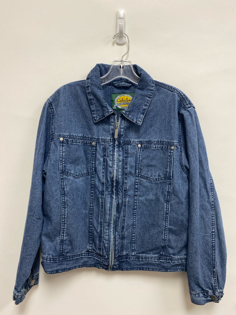 Cabelas Size M Blue Zip Down Denim Ladies Jacket