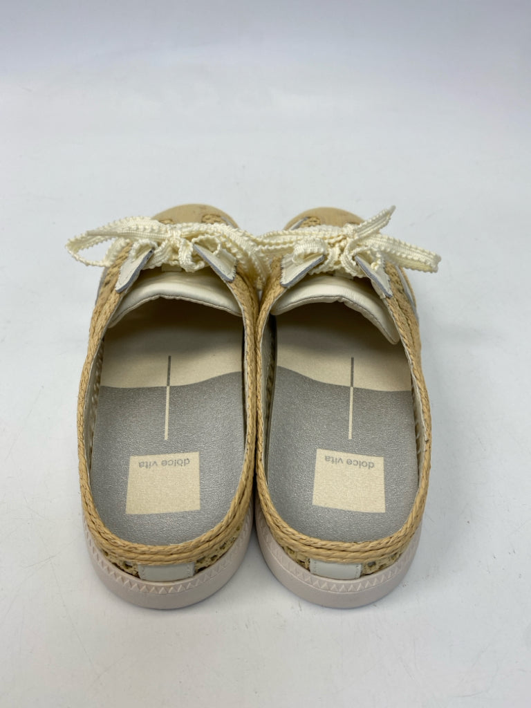 NWOT Dolce Vita  Size 9.5 Tan Cream Lace-up Sneakers