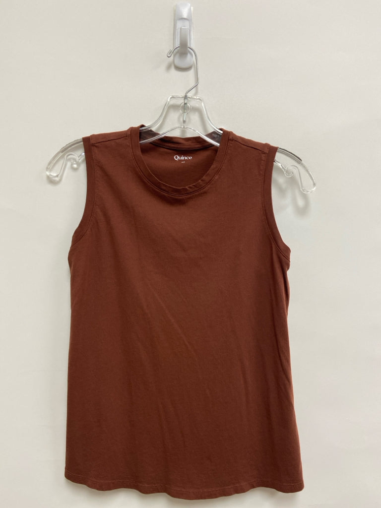 Quince Size XS Brown Sleeveless Ladies Top
