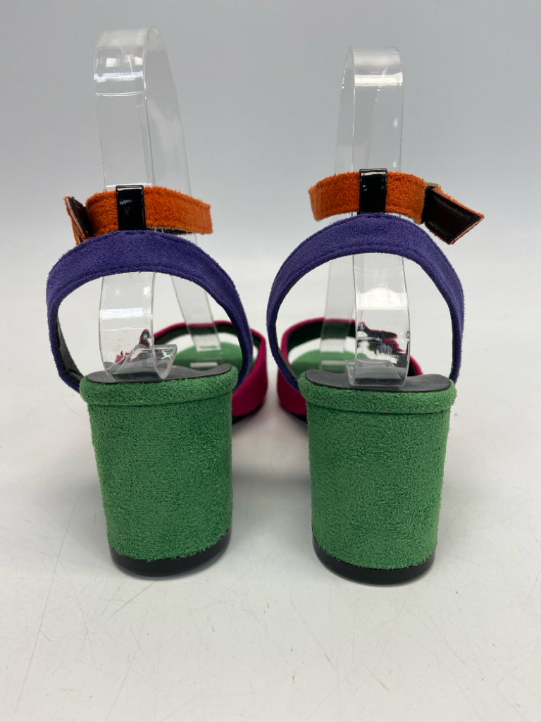 NWOT  Size 36 Green/Pink Purple Sandals