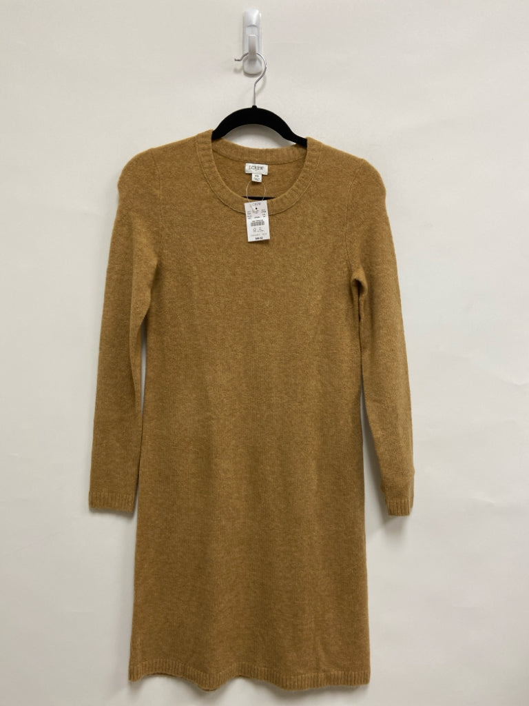 NWT J Crew Size XS Tan Long Sleeve Knit Ladies Dress