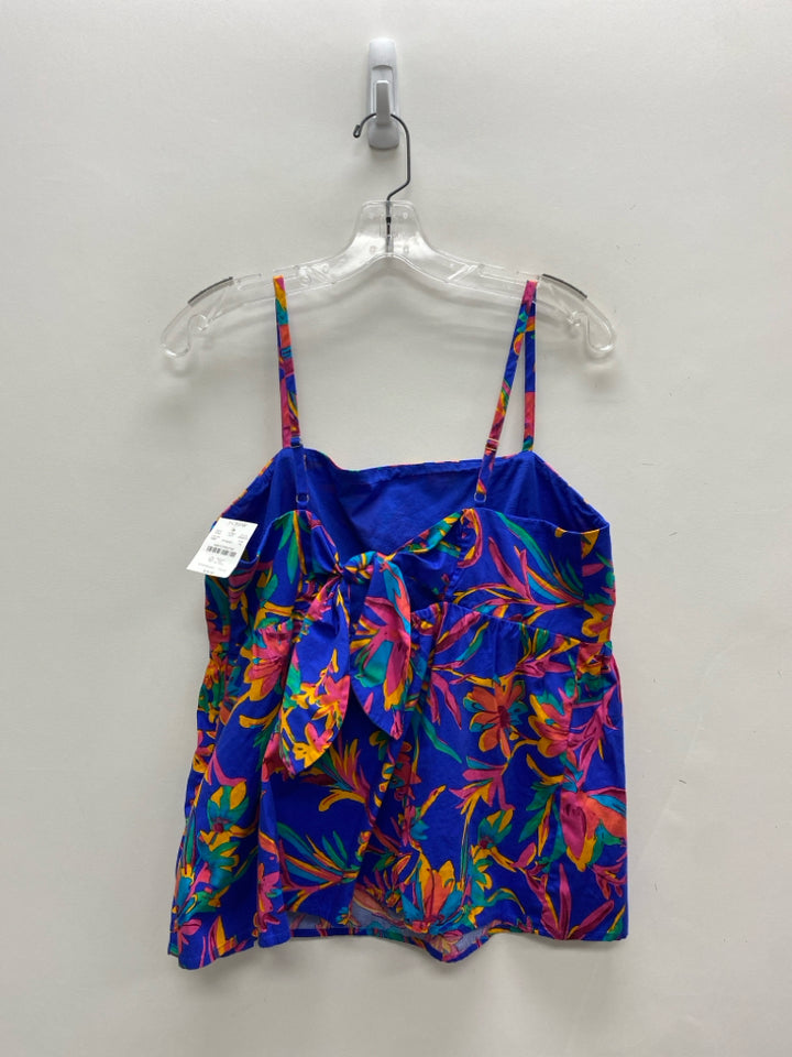 NWT J Crew Size 14 Periwinkle Fuchsia/Multi Floral Tank Ladies Top