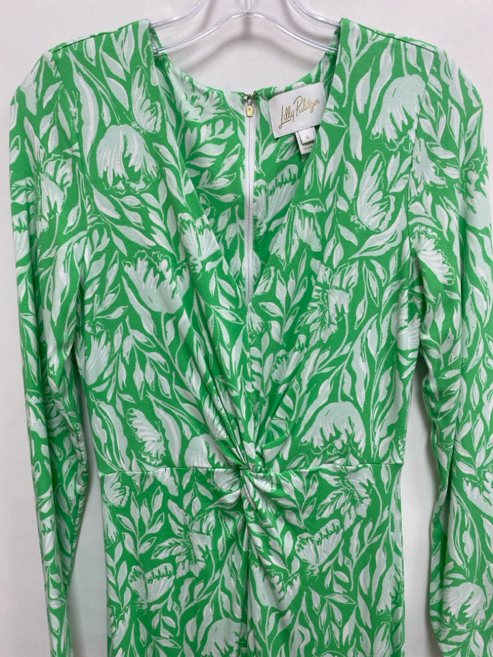 NWT LILLY PULITZER Size 6 Mint Green White Floral Maxi Ladies Dress