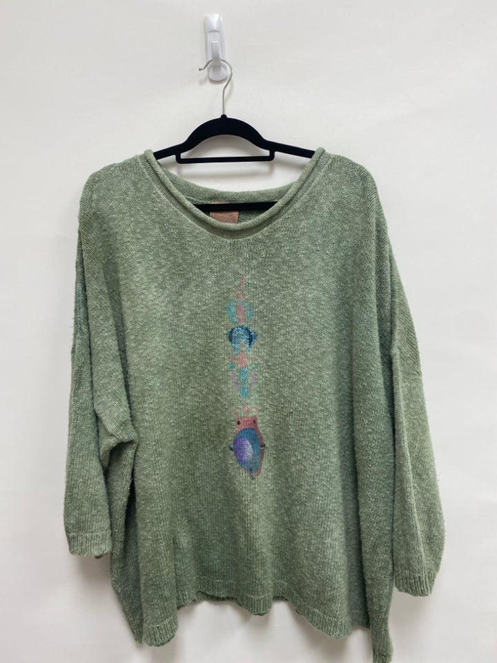 Steel Pony Size OSFA Pale Green Ladies Sweater
