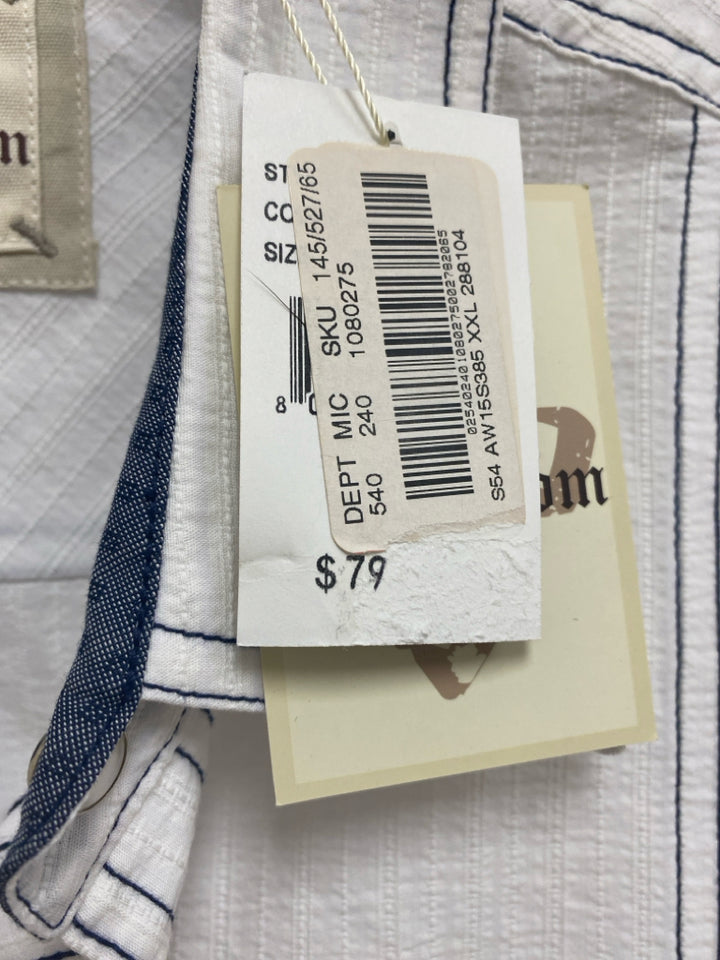 NWT age of wisdom Size XXL White Button Up Men&