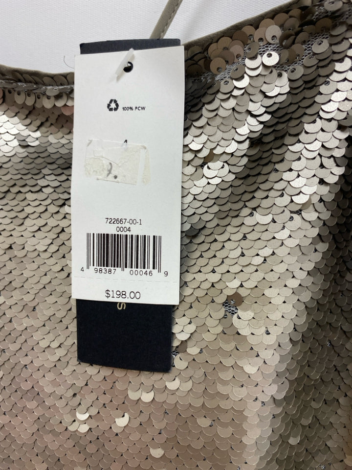 NWT Banana Republic Size 4 Taupe Sequins Sleeveless Ladies Dress