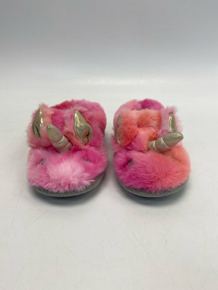Dearfoams SIZE 9/10 Pink Gold Unicorns Girl&