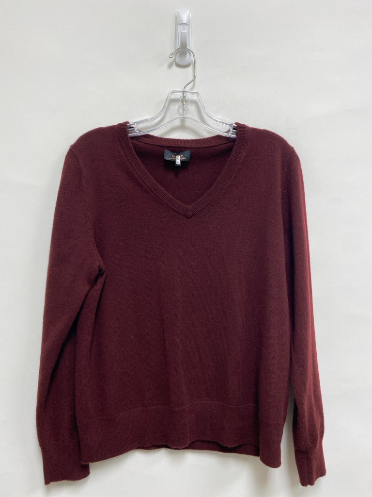 Quince Size M Burgundy Cashmere Ladies Sweater