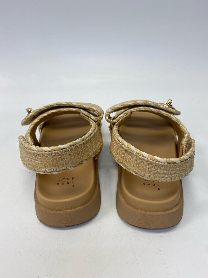 a new day  Size 8.5 Natural Sandals