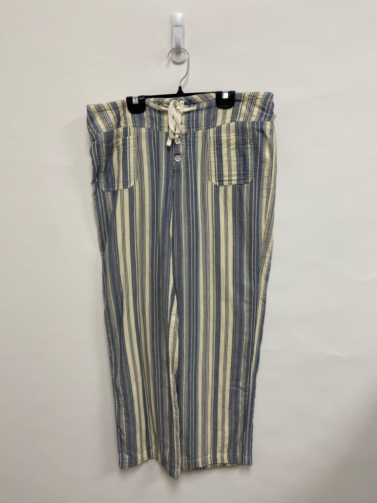 Sundance Size M Cream/Blue Stripes Gauze Ladies Pants