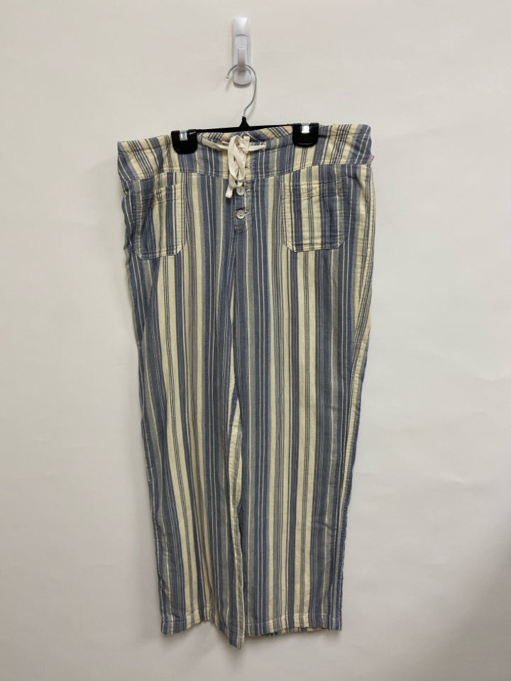 Sundance Size M Cream/Blue Stripes Gauze Ladies Pants