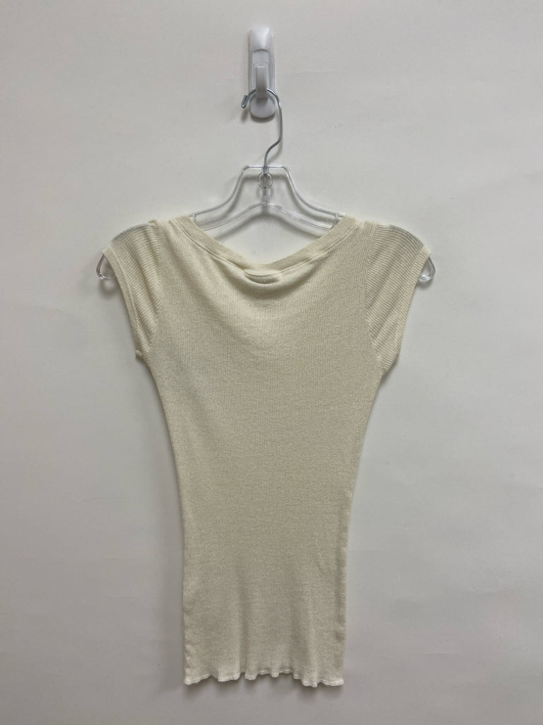 Michael Stars Size OSFM Cream Ribbed Ladies Top