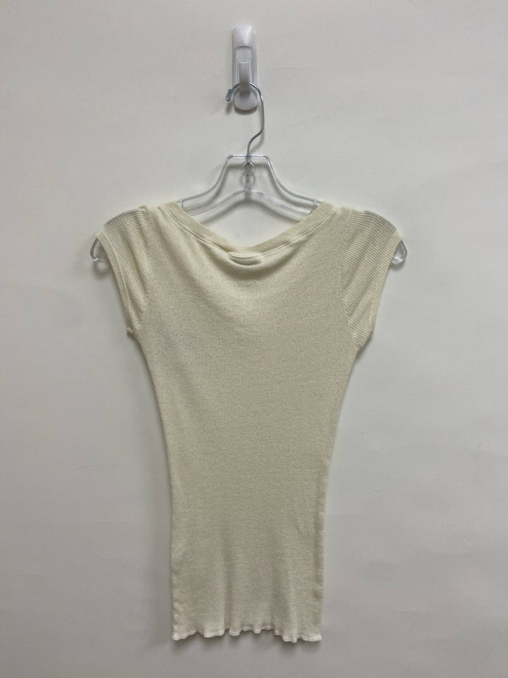 Michael Stars Size OSFM Cream Ribbed Ladies Top