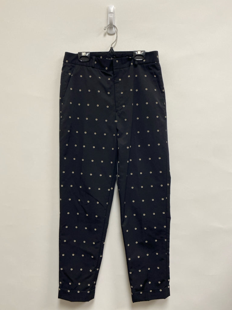 Size 2 Black Beige Print Ladies Pants