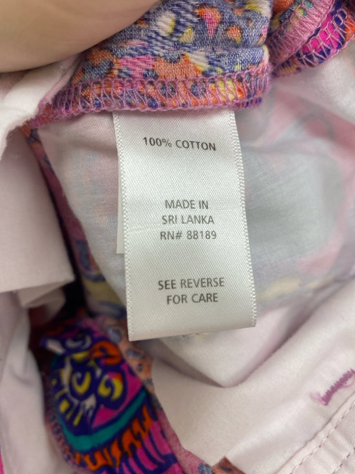LILLY PULITZER Size 6 Fuschia Purple/Yellow Flowers Ladies Shorts