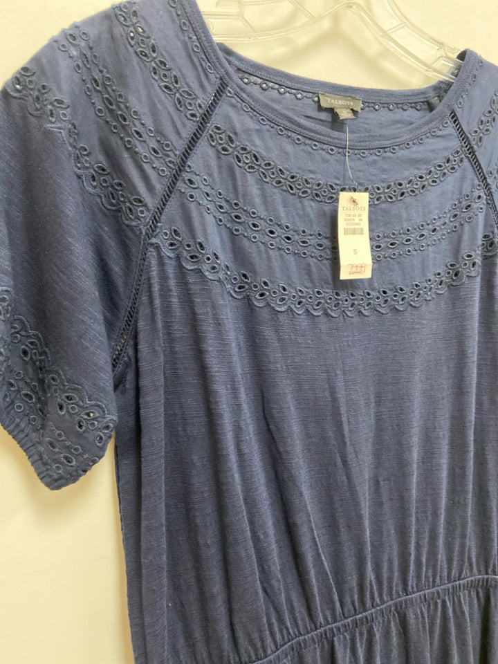 NWT Talbots Size S Navy Eyelet Ladies Dress