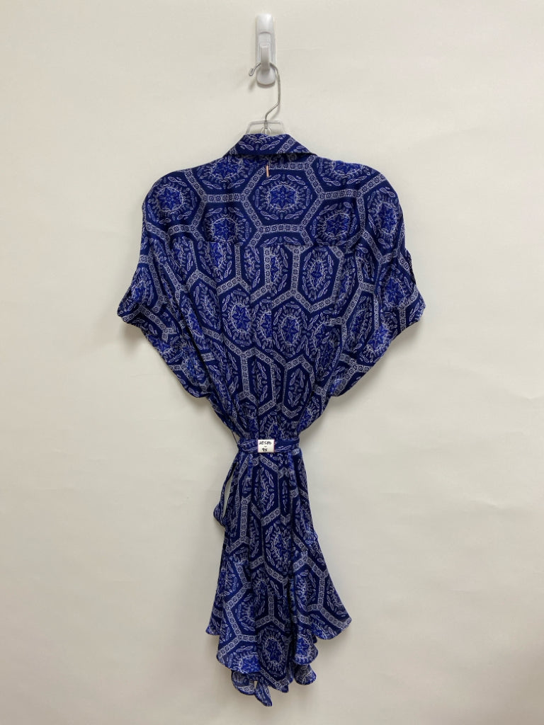 NWT Misa Size L Navy White Print Ladies Dress