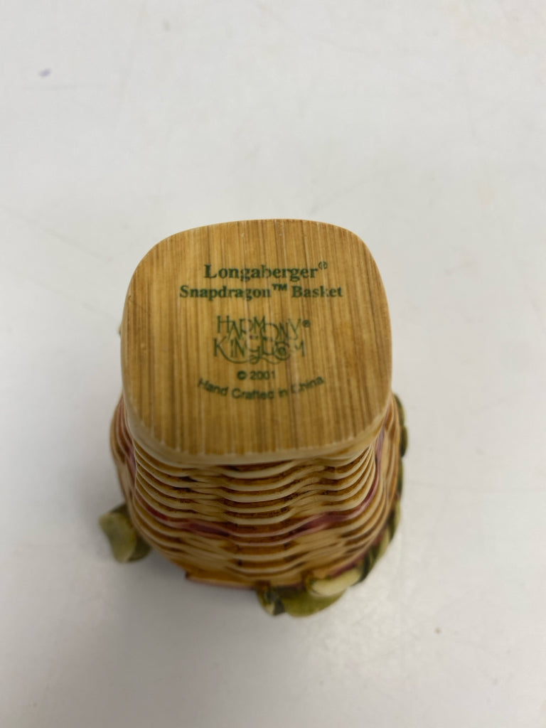 Longaberger Harmony Kingdom Snapdragon Basket Mini Trinket  Box