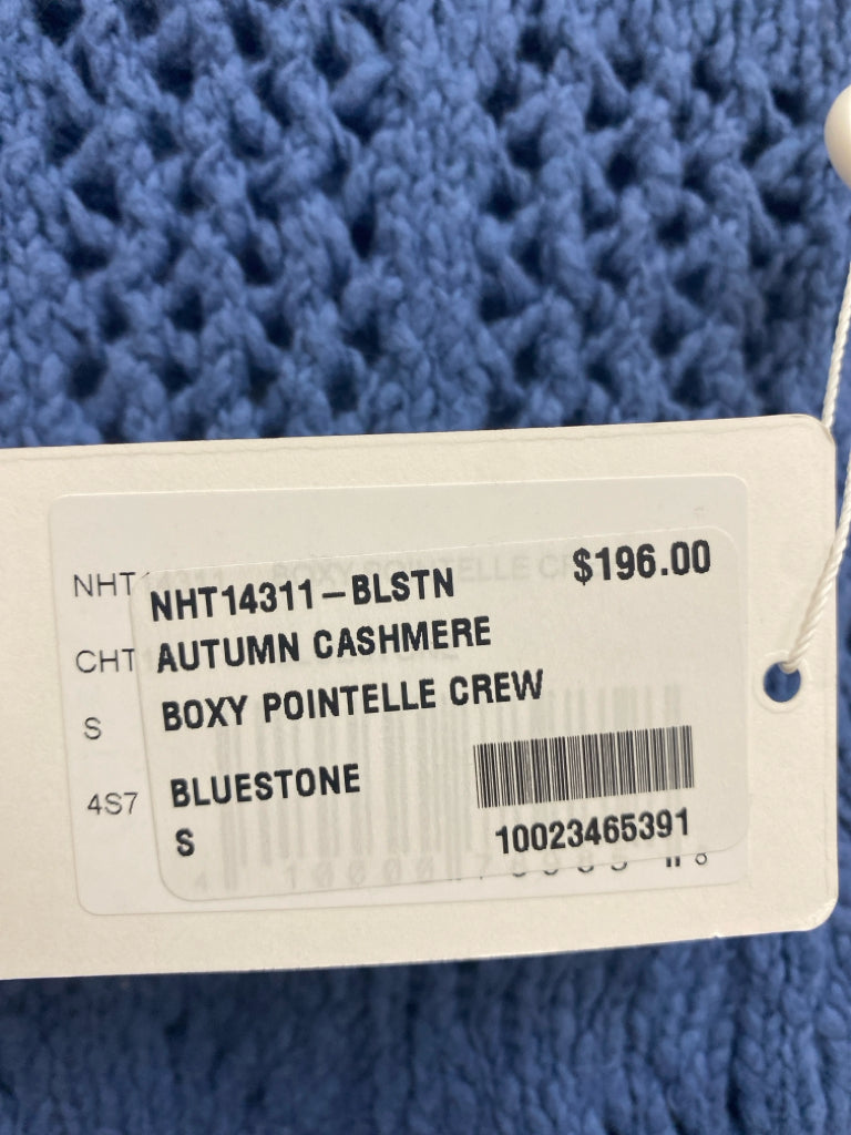 NWT autumn cashmere Size S Blue Texture Ladies Sweater
